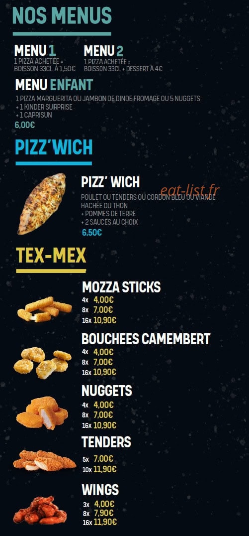 Ta5ty Pizza — carte page 3