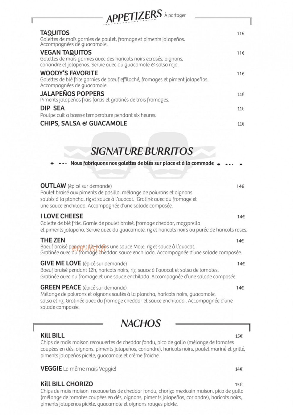 Two Amigos — carte page 2