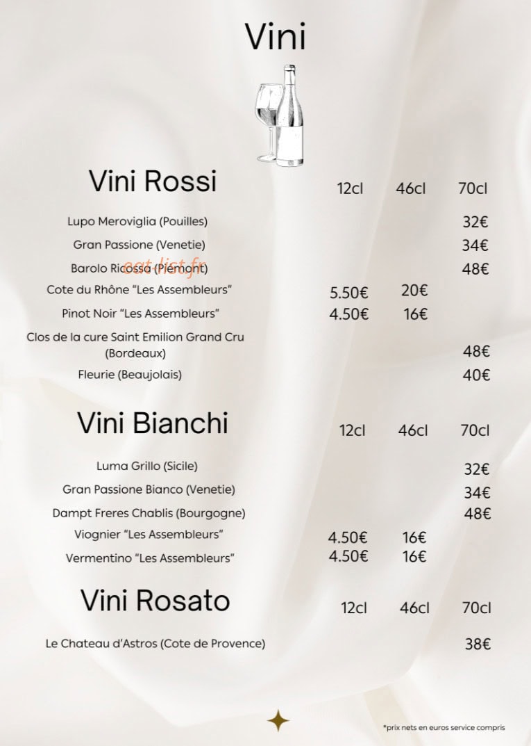 Amedeo Trattoria — carte page 6