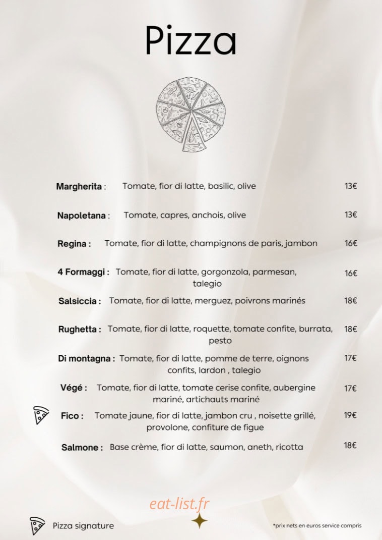 Amedeo Trattoria — carte page 3