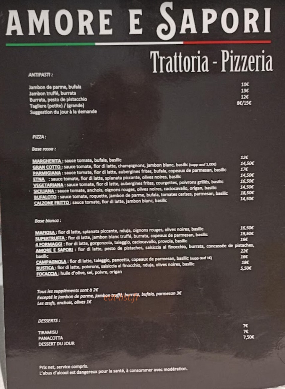 Amore e Sapori — carte page 1