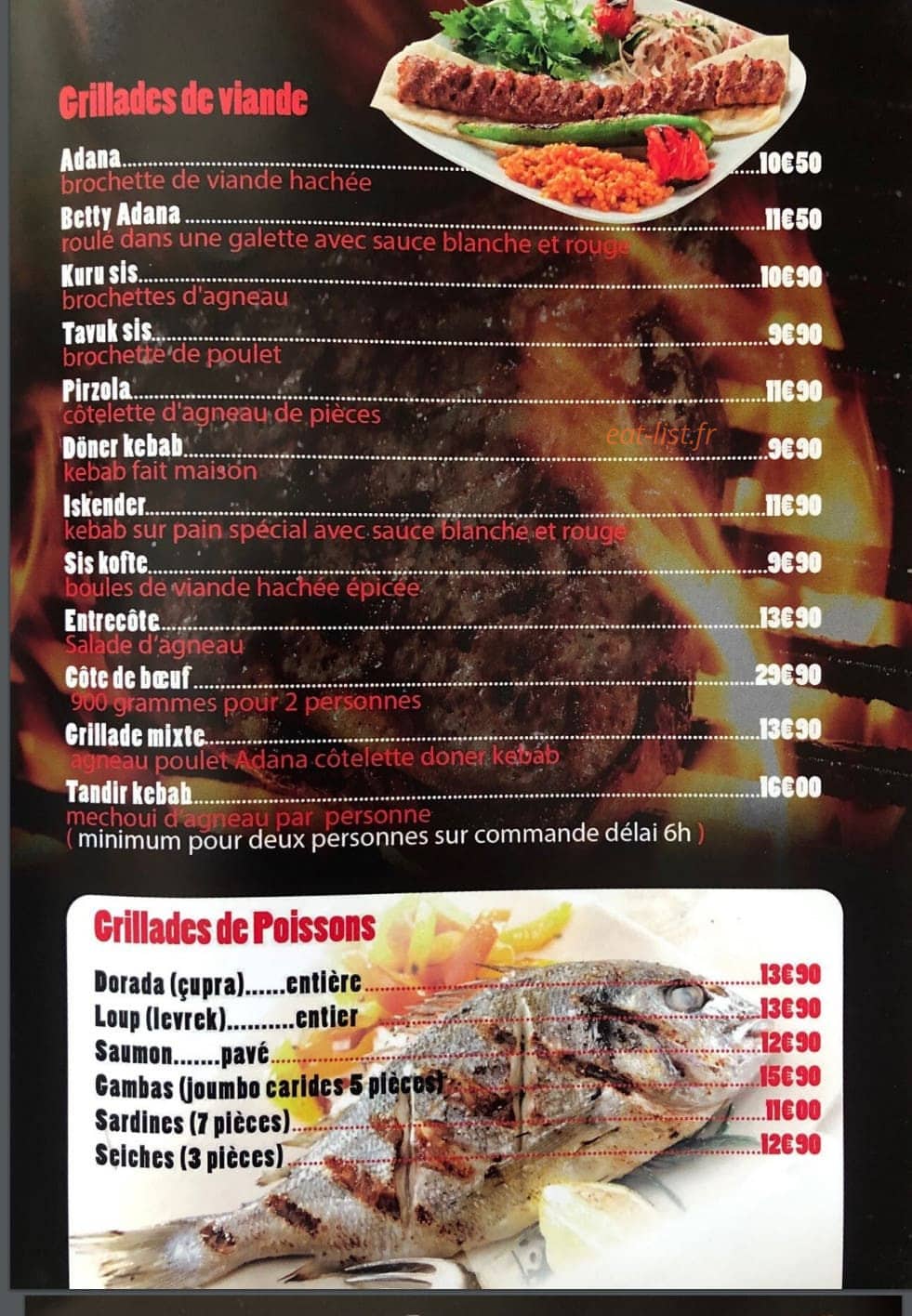 Au barbecue kebab — carte page 2