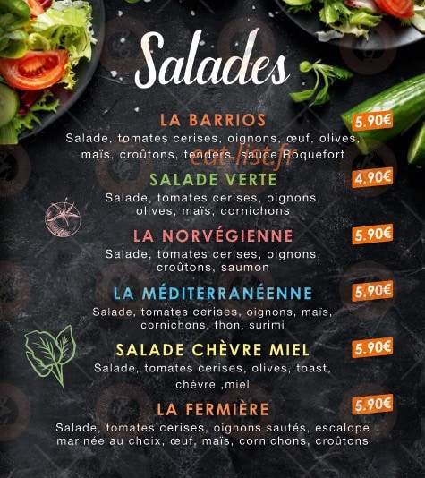 Barrios Gratinés — carte page 8