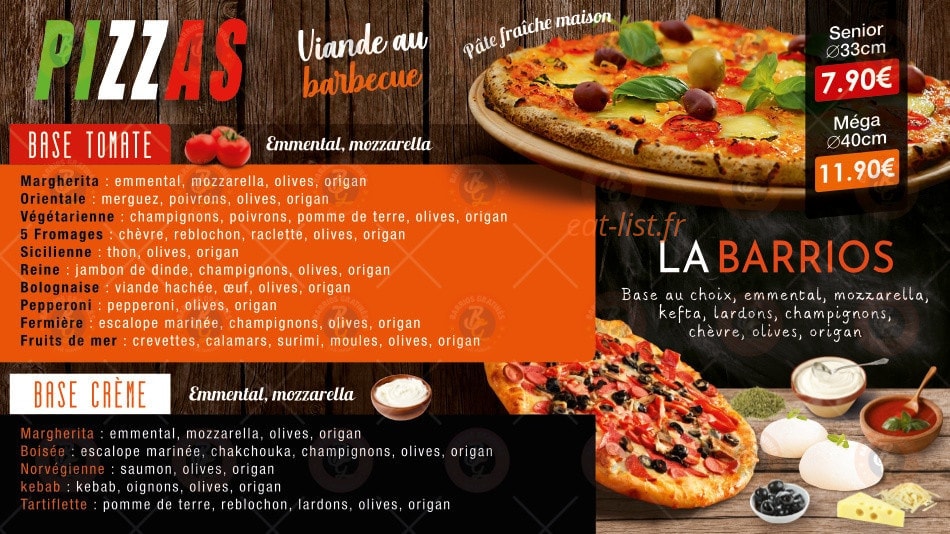 Barrios Gratinés — carte page 5