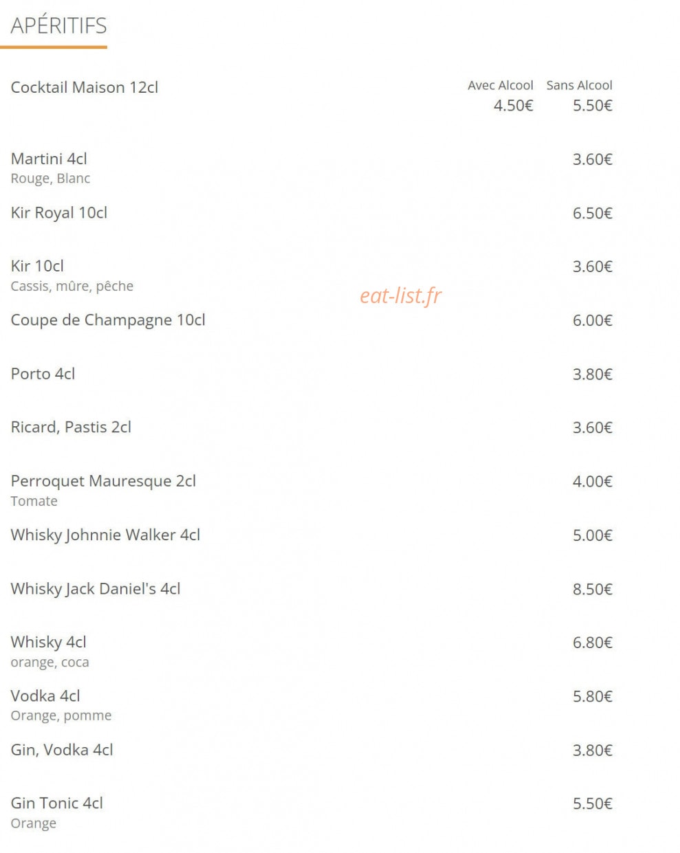 Buffet Part-Dieu — carte page 4