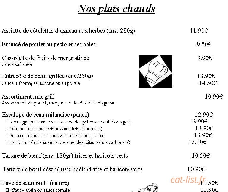 Chez Paolino — carte page 1