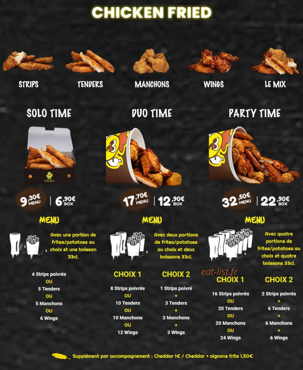 Chicken Time — carte page 1