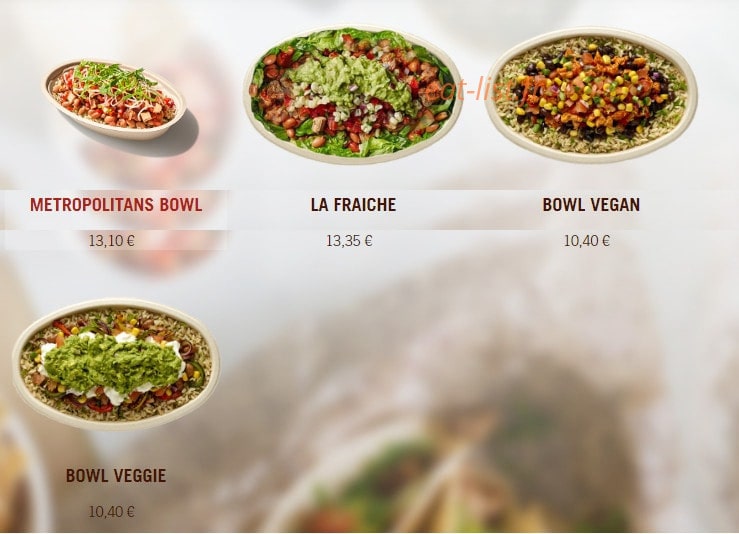 Chipotle — carte page 1