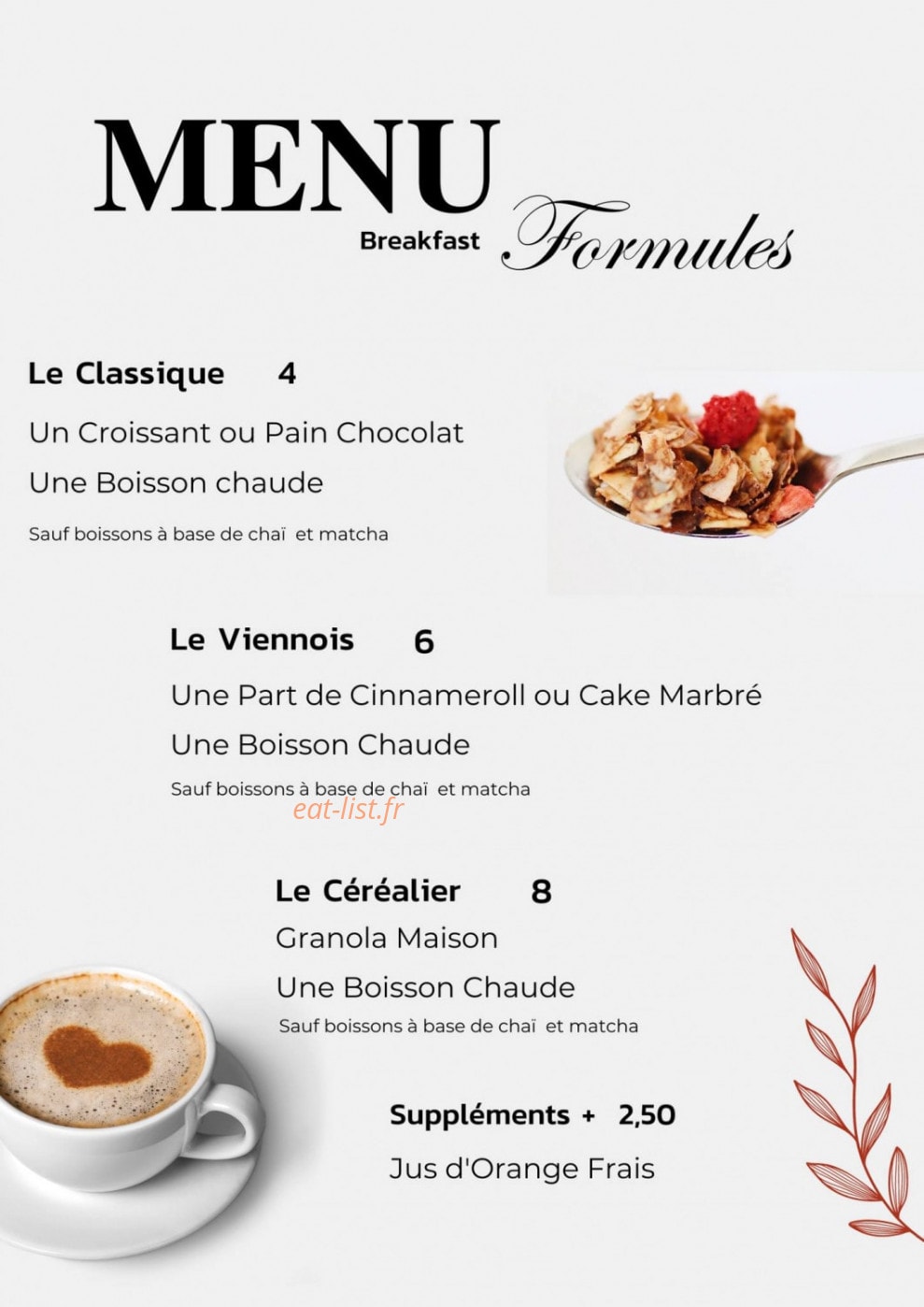 Coffee Moments — carte page 1