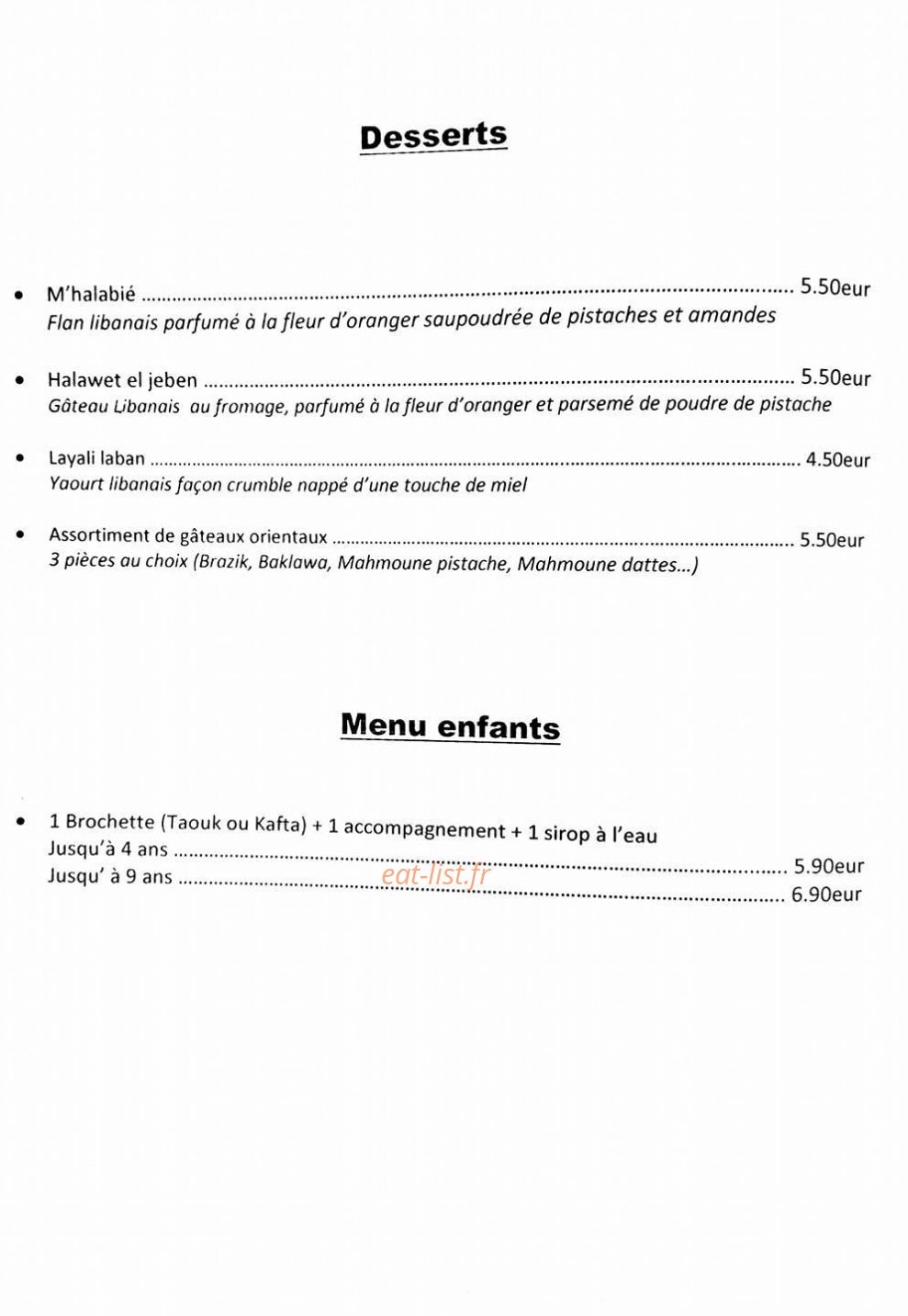 Comptoir de beyrouth — carte page 3
