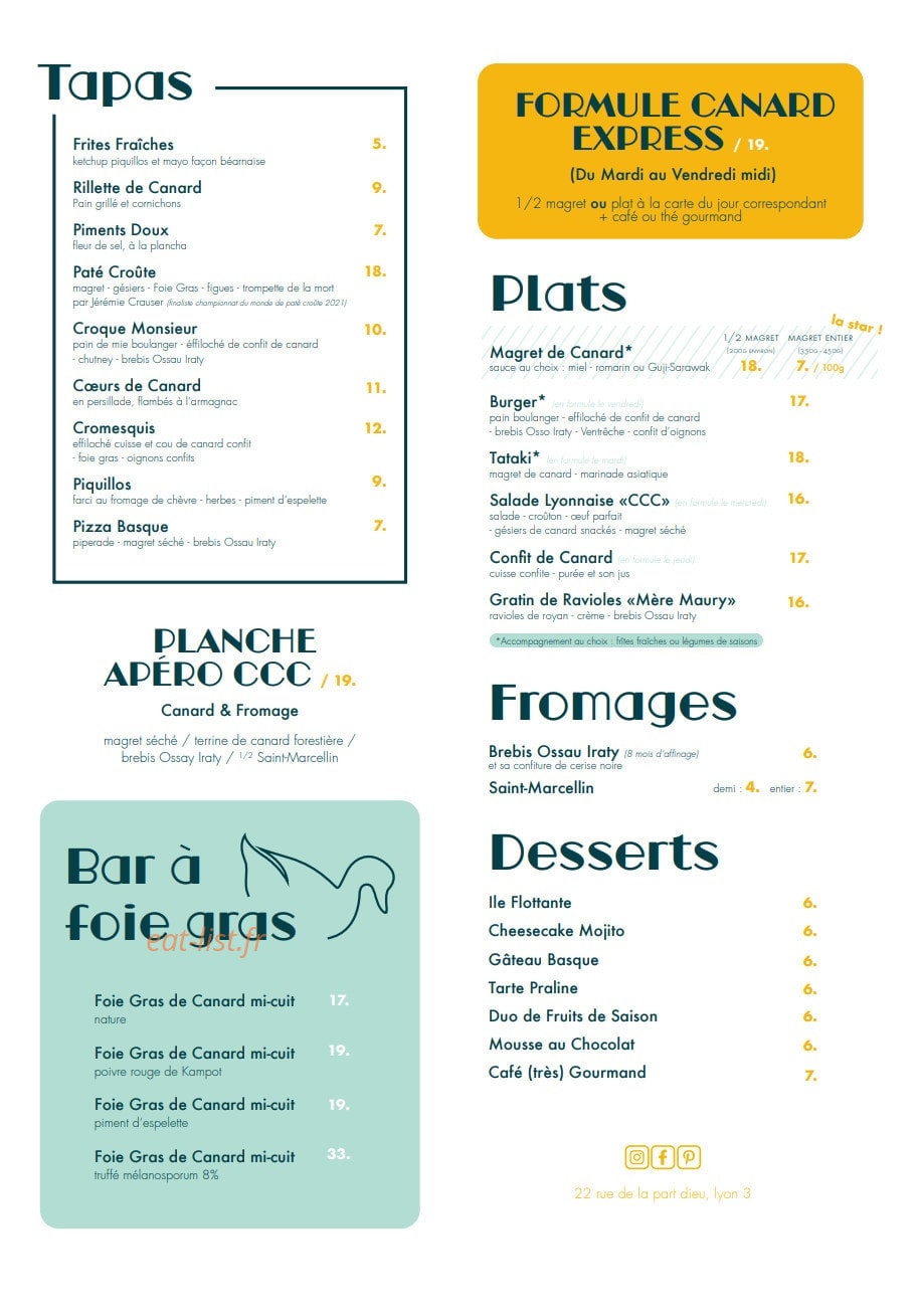 Copain Comme Canard — carte page 2