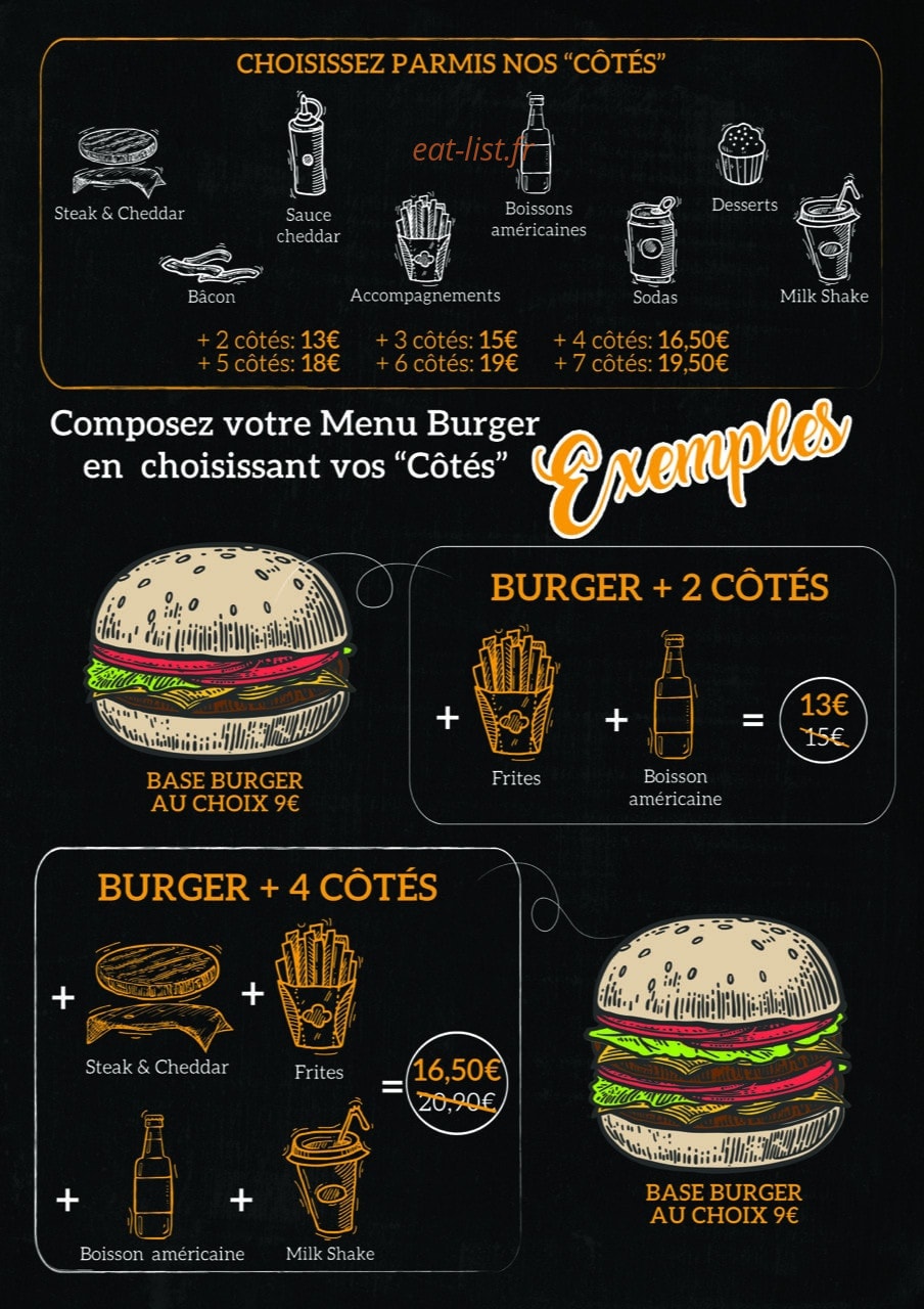 Côté Burger — carte page 2