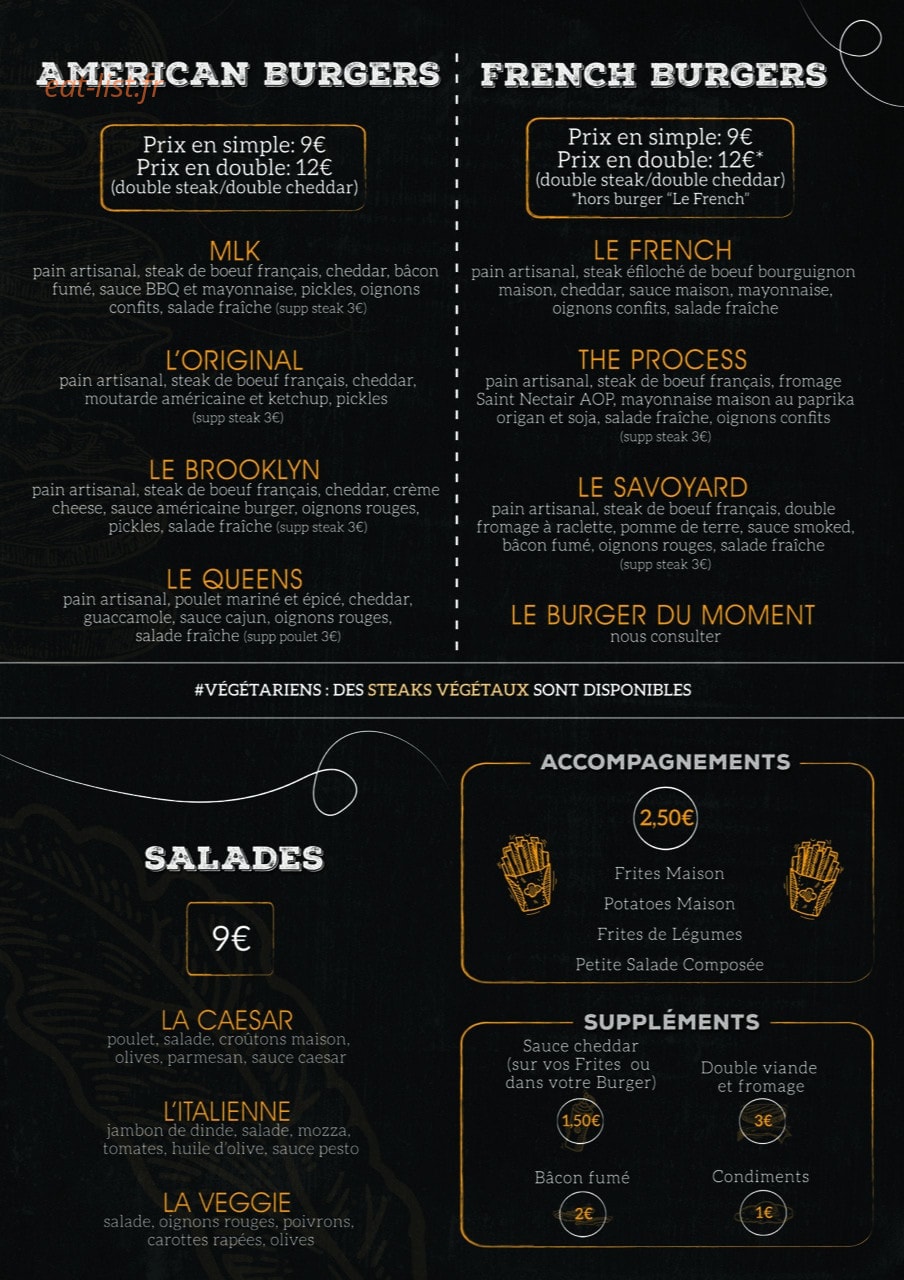 Côté Burger — carte page 3