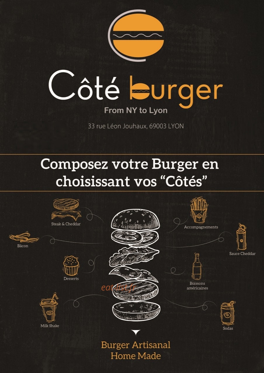 Côté Burger — carte page 1