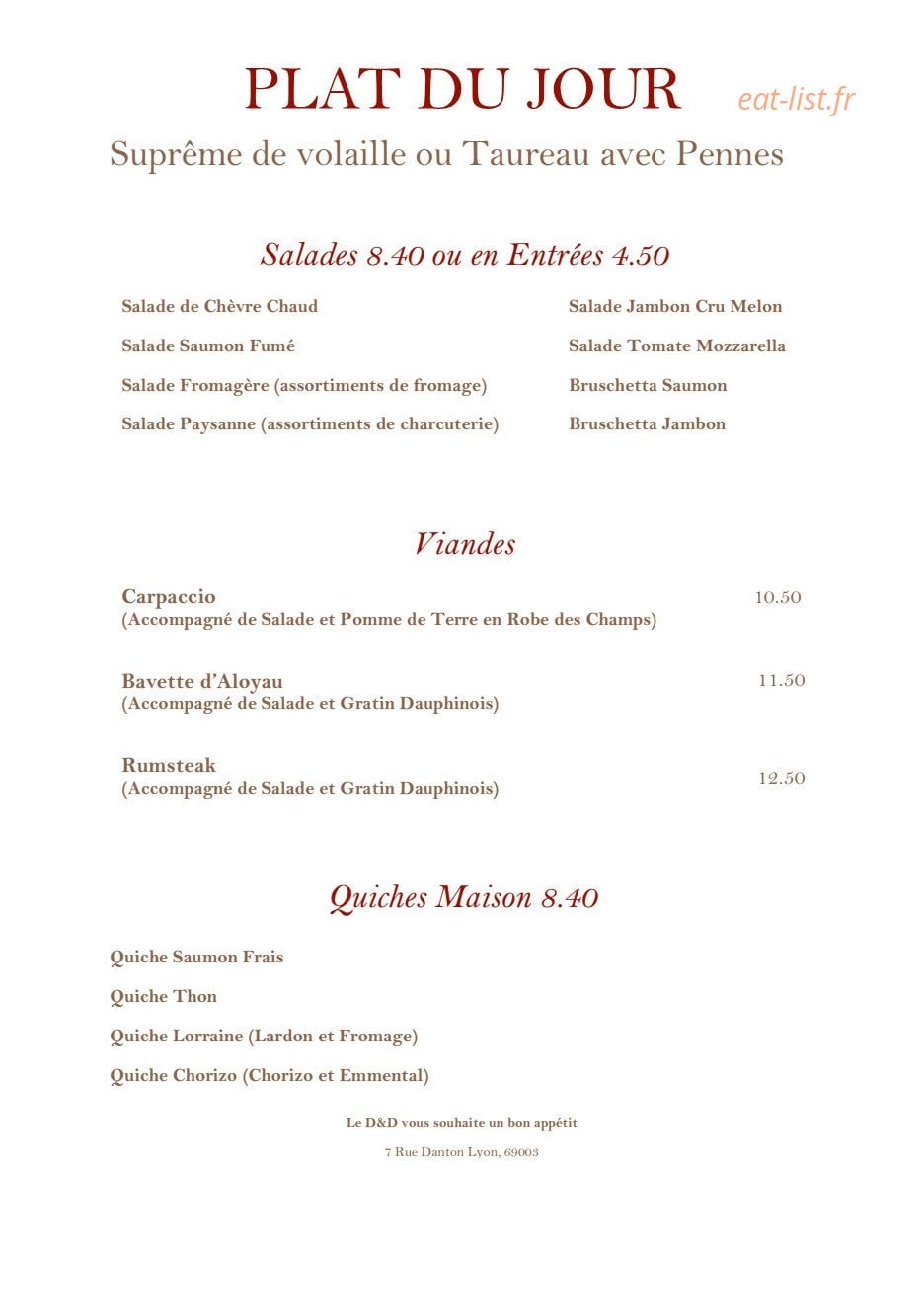 D and D — carte page 1