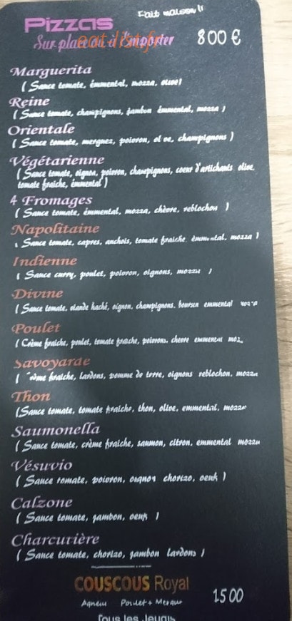 Divine Cafe — carte page 1