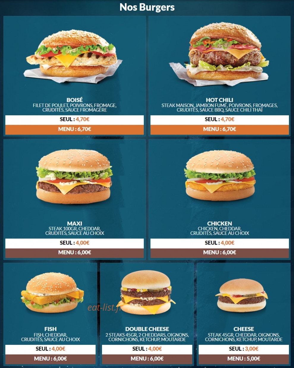 Food Night — carte page 2