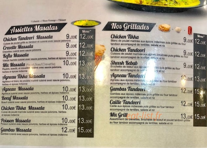 Jasmin Tandoori — carte page 4