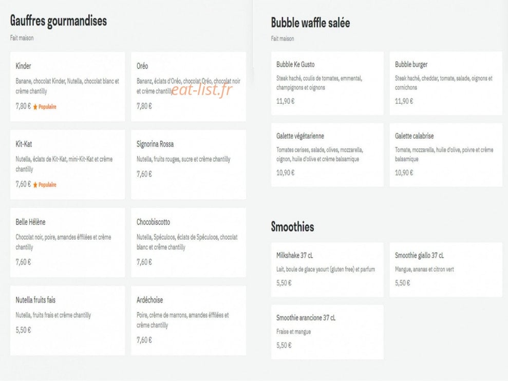 Ke gusto — carte page 3