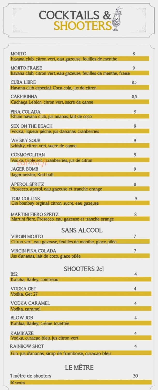 L'aristo bar — carte page 6
