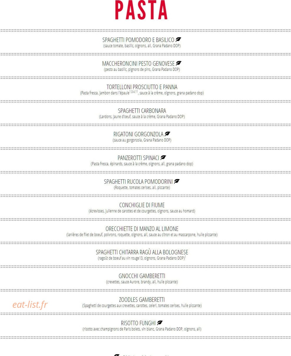 L'Osteria — carte page 3
