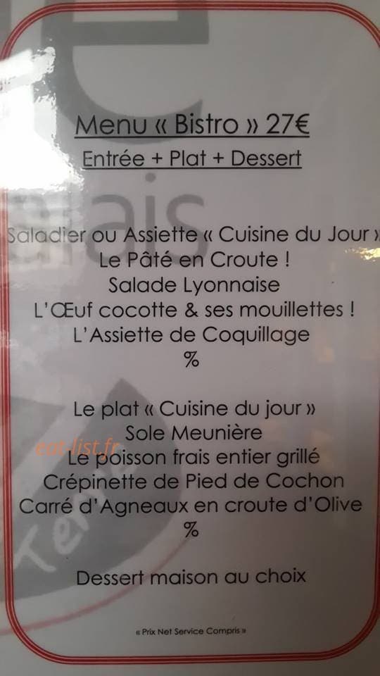 La cantine du palais — carte page 2