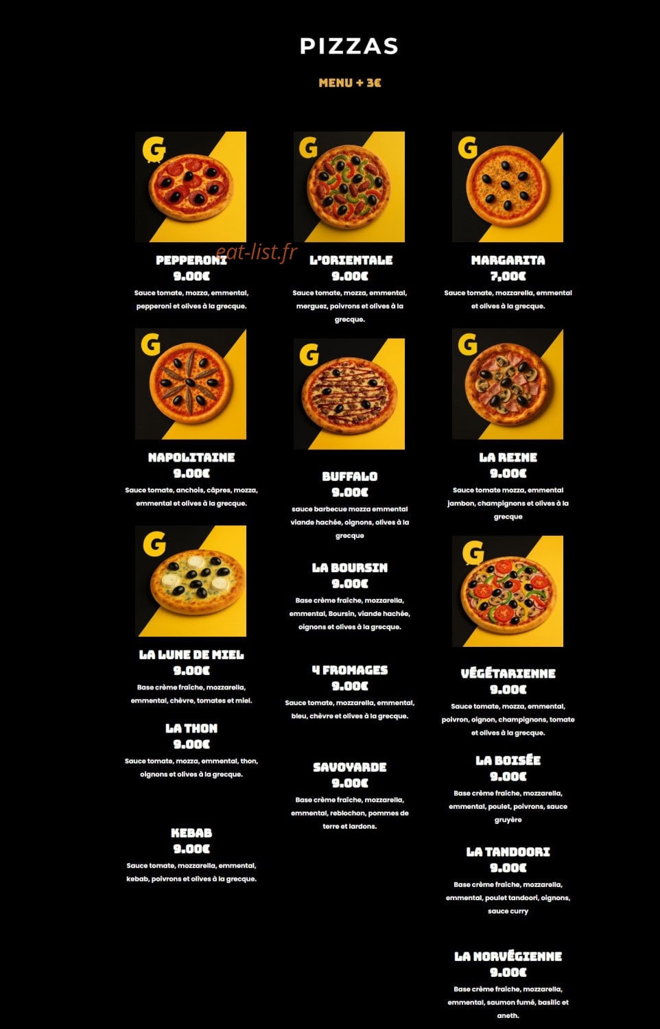 La Gratinade — carte page 3