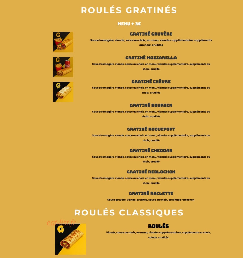 La Gratinade — carte page 4