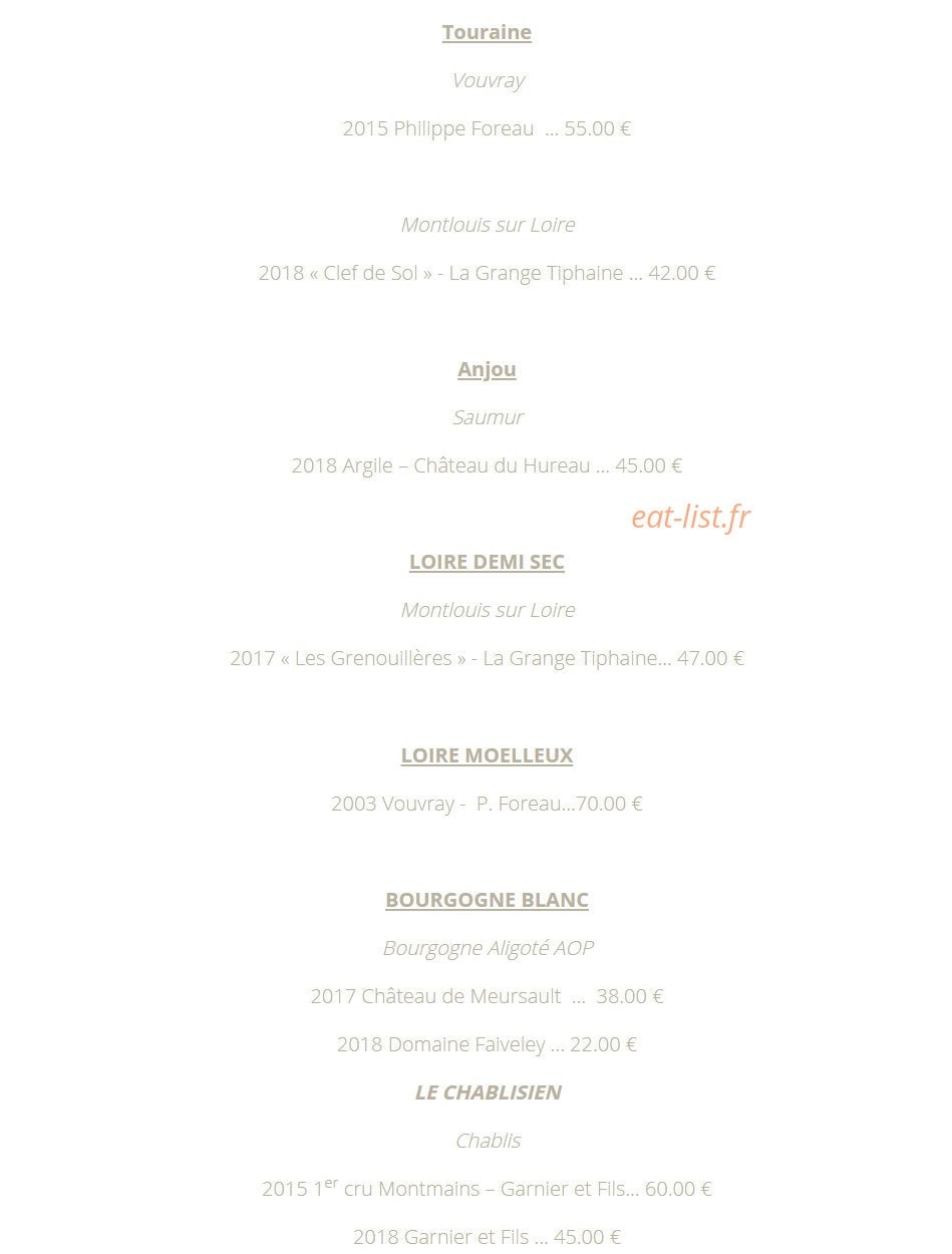 La Table 101 — carte page 6