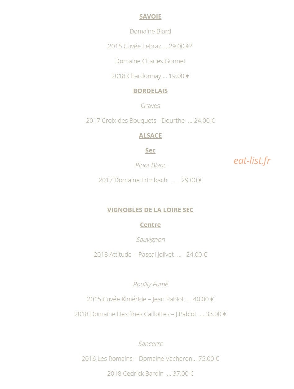 La Table 101 — carte page 5