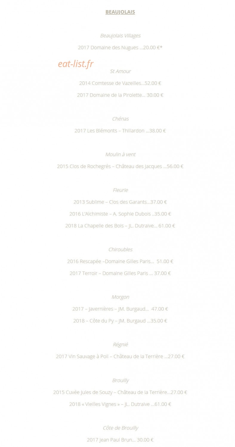 La Table 101 — carte page 13