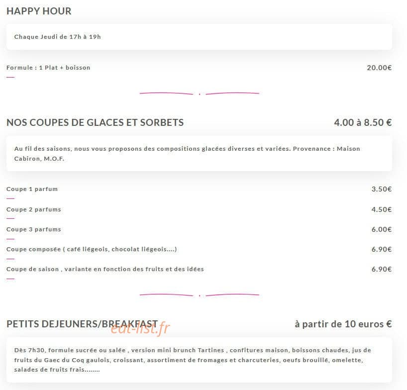 La Table de Flo — carte page 3