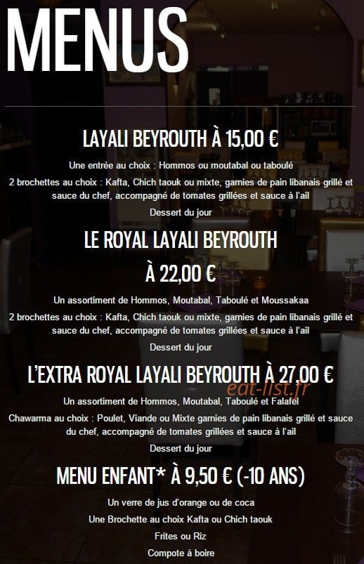 Layali Beyrouth — carte page 5