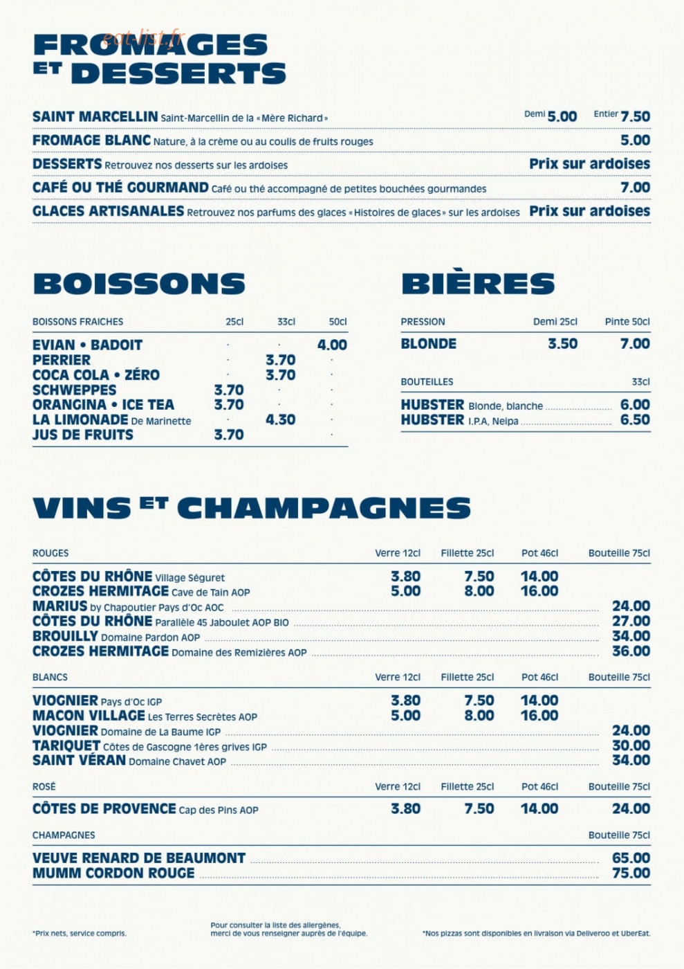 Le Bistrot Bonnel — carte page 2