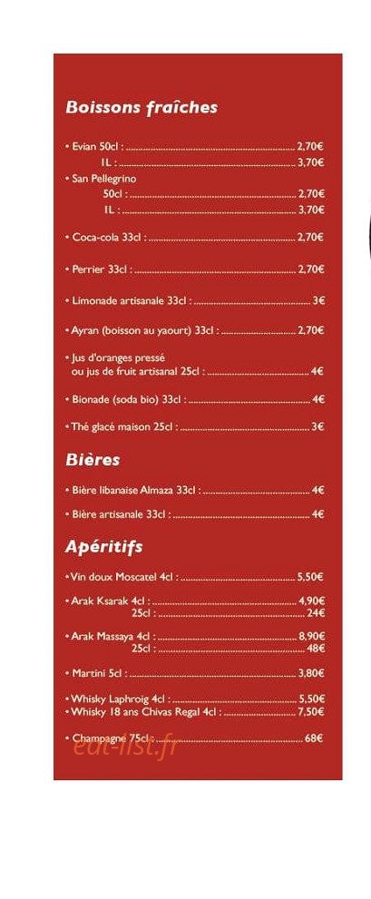 Le Comptoir à Mezzés — carte page 3