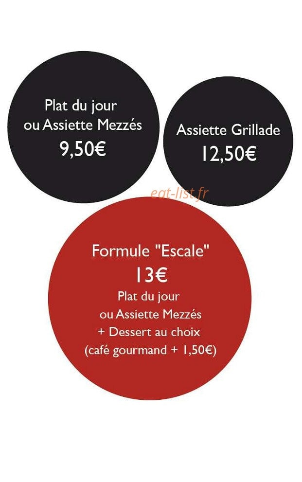 Le Comptoir à Mezzés — carte page 1