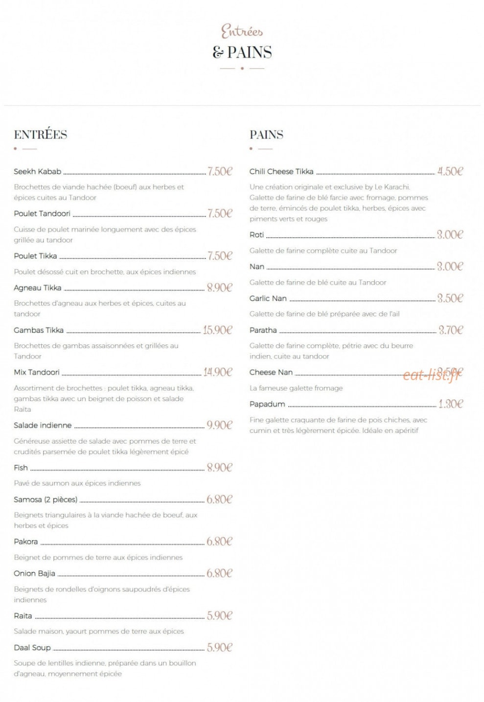 Le Karachi — carte page 5