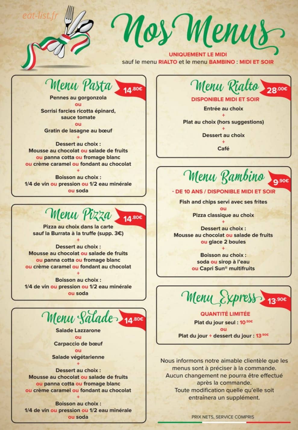 Le Rialto — carte page 4