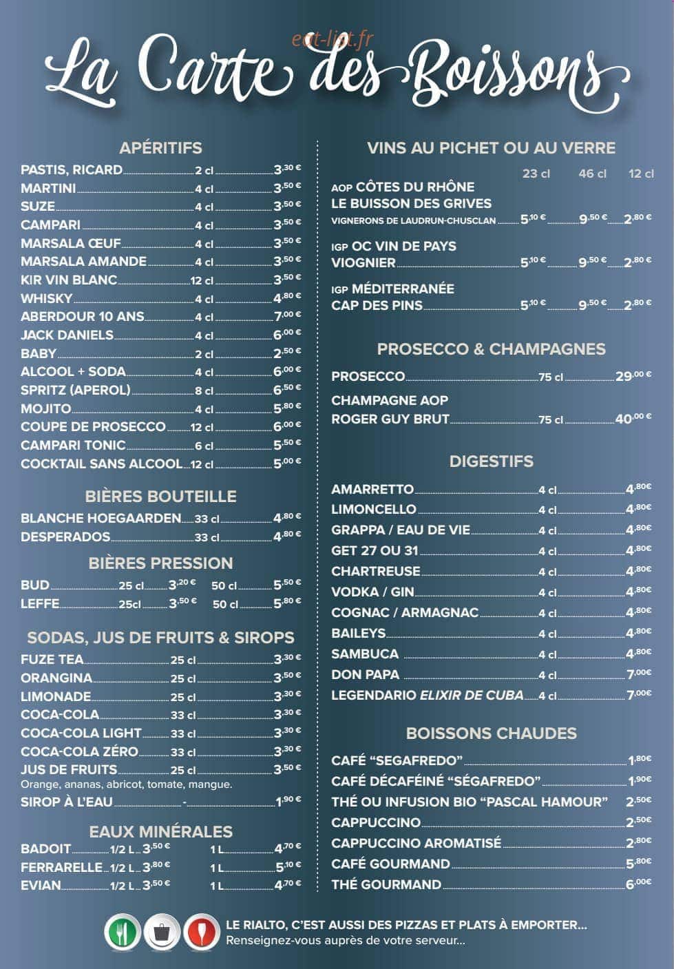 Le Rialto — carte page 2