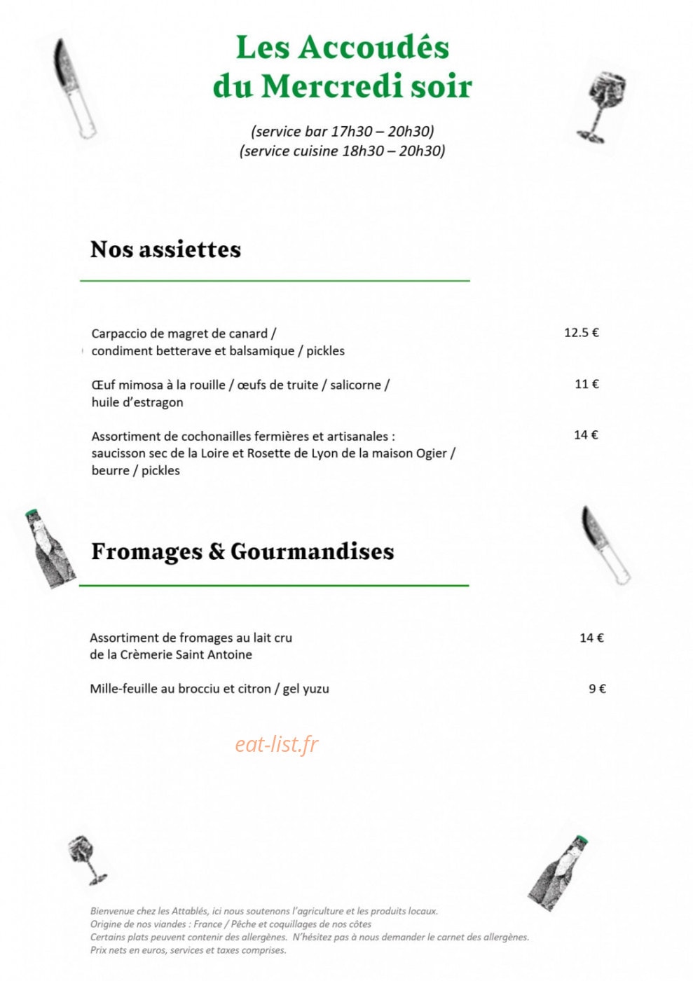 Les Attablés — carte page 2