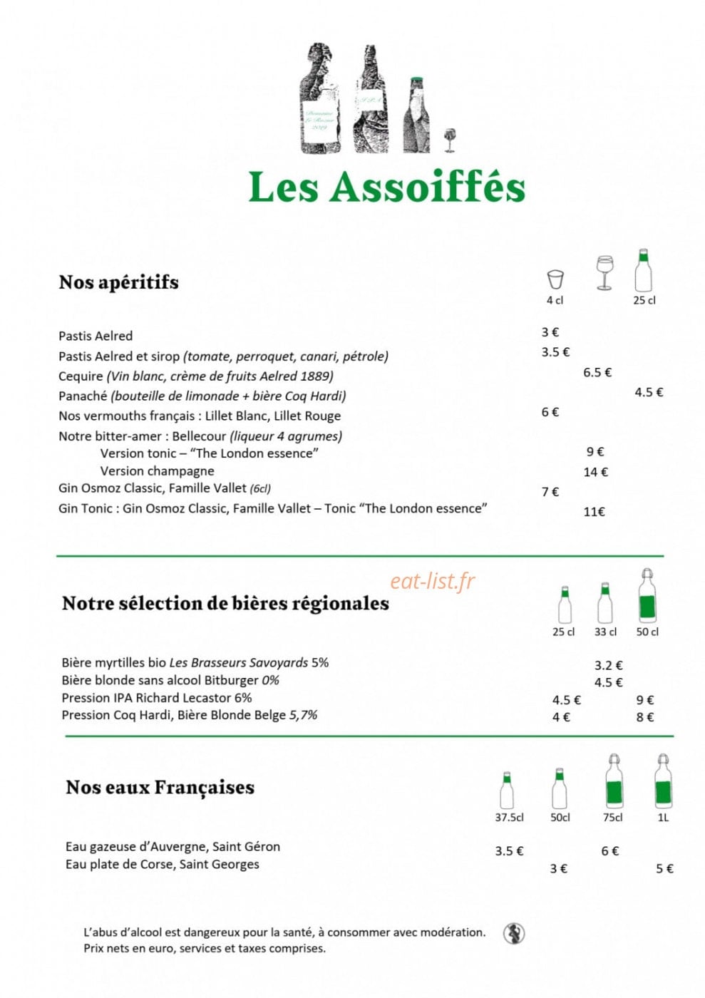Les Attablés — carte page 3