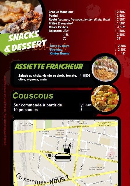 Les Délices de la Villette — carte page 4