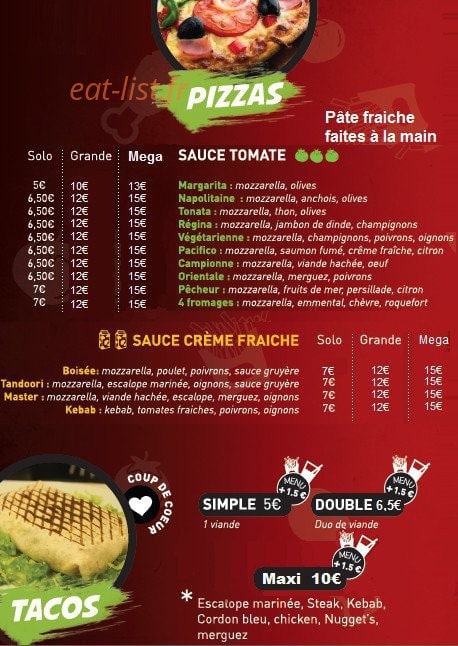 Les Délices de la Villette — carte page 2