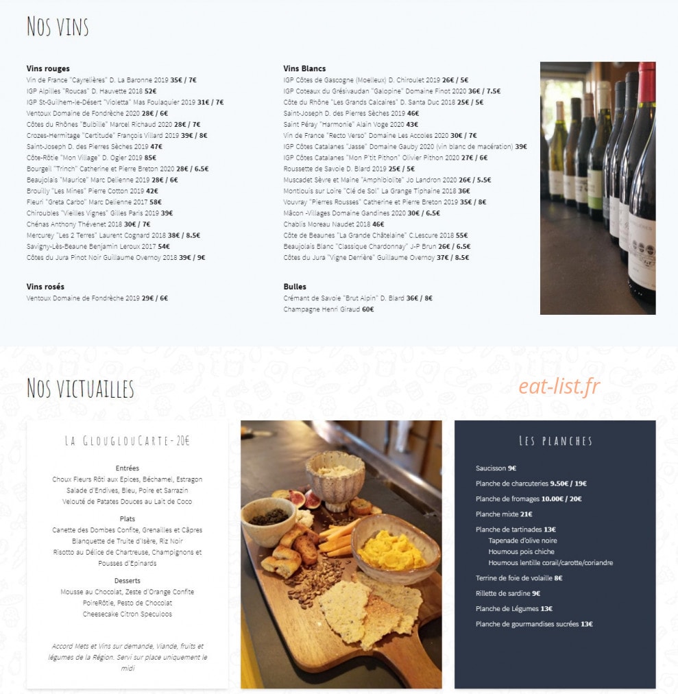 Les Glougloutons — carte page 1