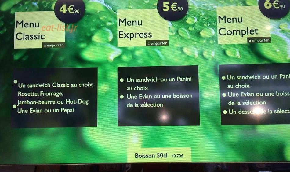 Malls & Food — carte page 1