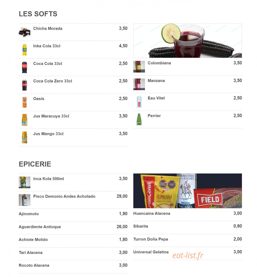 Mochicas Cafe — carte page 5