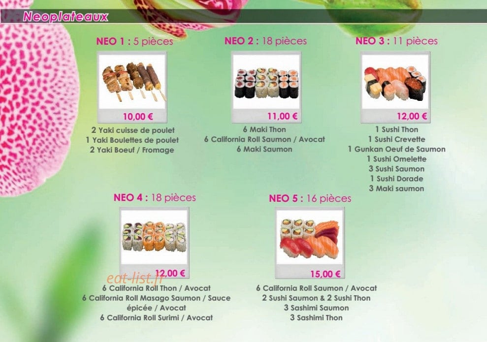 Neo Sushi — carte page 6