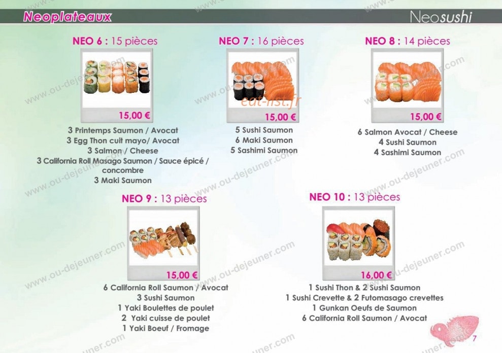 Neo Sushi — carte page 7
