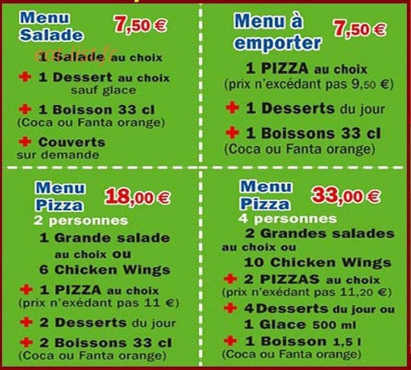 Pizz'Appel — carte page 3