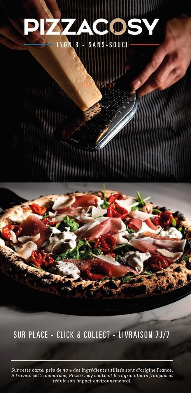 Pizza Cosy — carte page 1
